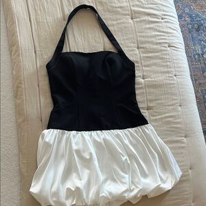 City Studio Black and White Mini Dress